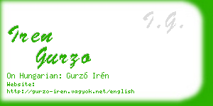 iren gurzo business card