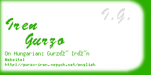 iren gurzo business card